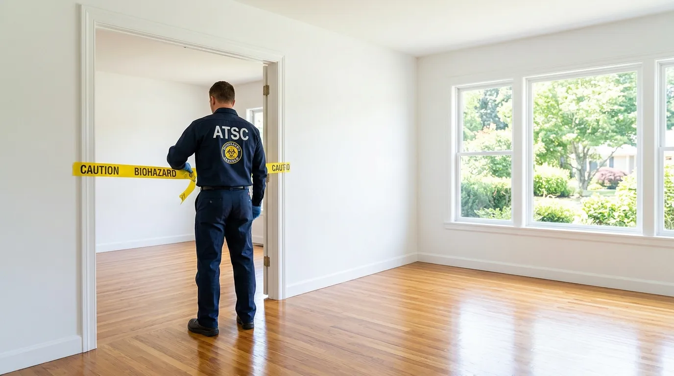 Certified biohazard cleanup crew performing Decomposition Cleanup in New Dorp